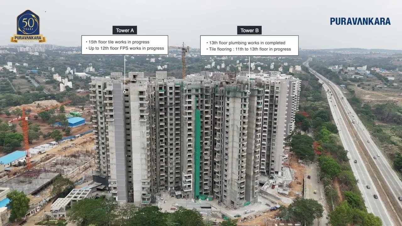 Aerial Purva Park Hill construction progress view published 15 April 2025